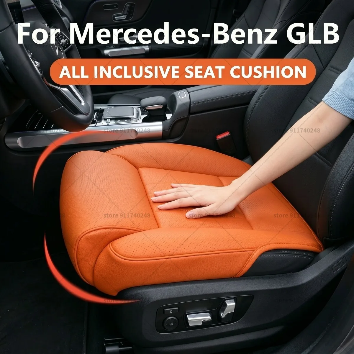 

For Mercedes-Benz GLB Seat Leg Support Extension Cushion Thigh Support Pillow Memory Foam Leather Extender Interior Accessories