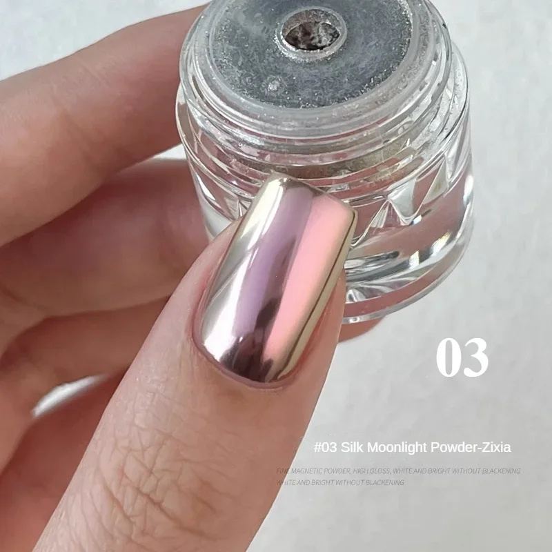 Moonlight Mirror Nails Powder Glitter Dust Chrome Cat Eye Powder Metal Whitening Nail Enhancement Aurora Powder Nail Decoration