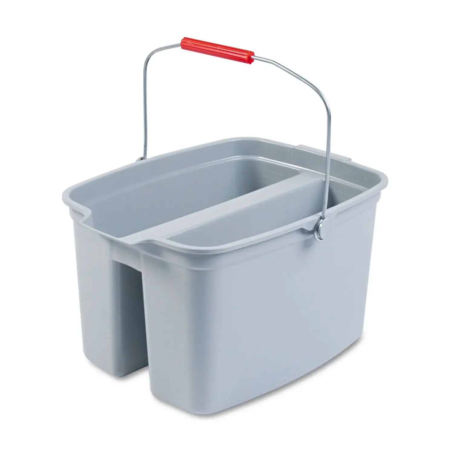 

Double Pail Plastic Bucket for Cleaning, Easy to Carry, 19 Quart, Gray