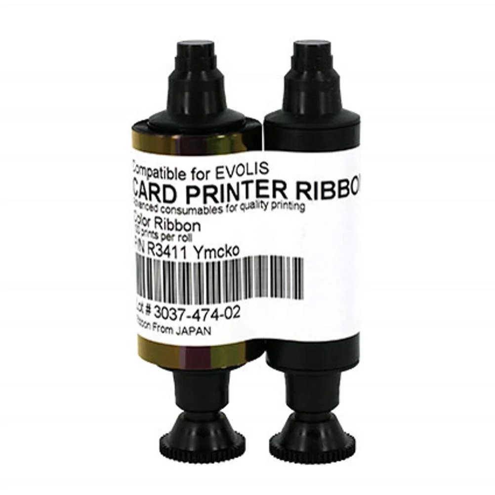 For Evolis tattoo 2 ID card printer R3411 color ribbon -100 print, Evolis tattoo 2 ymko color ribbon