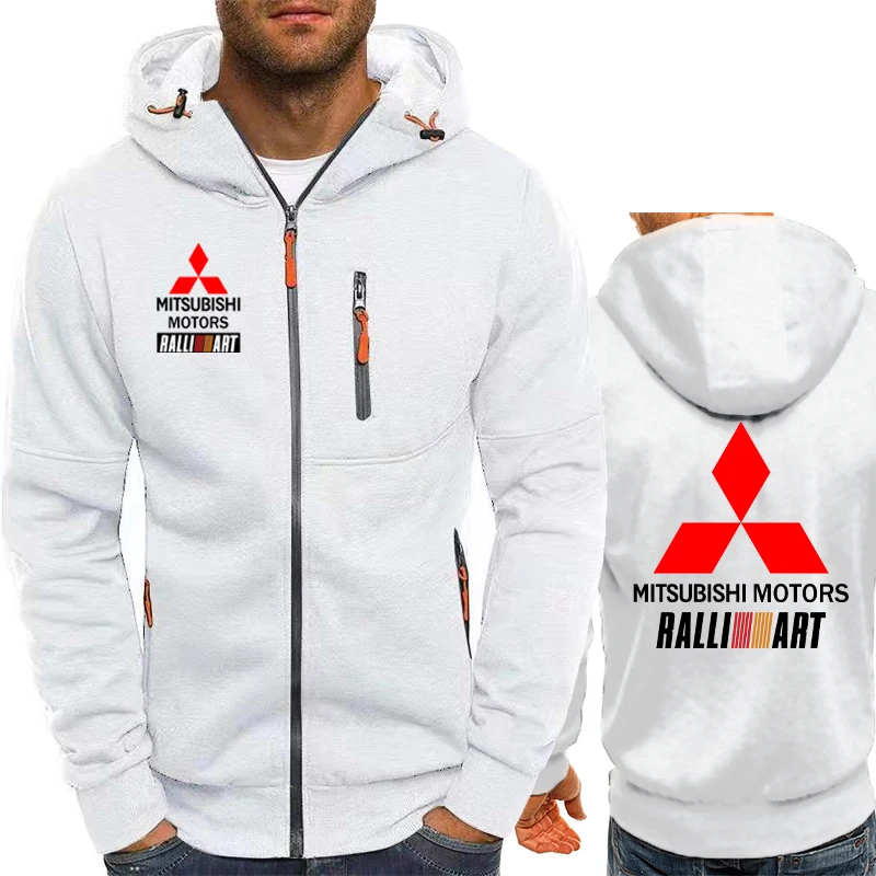 

2025Mitsubishi Racing Team Official Jacket Sports Racing Suit Hooded Sweatshirt Zip-Up Unisex Oversized Top Evo Retro Sweatshirt