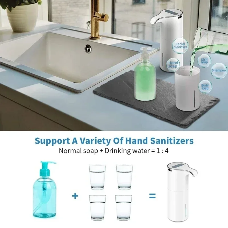 Automatic Soap Dispenser 450ML USB Charging Infrared Induction Smart Liquid Foam Soap Dispenser Hand Washer Sanitizer