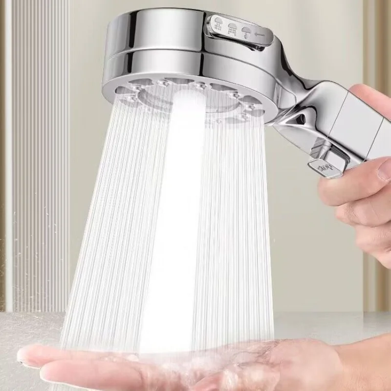 High Pressure Shower Head Water Saving 4 Modes Shower Heads Adjustable One-Key Stop Water Massage Sprayer Bathroom Accessories view 3