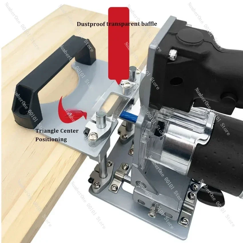 Mortising Jig 2 in 1 Slotting Bracket Invisible Fasteners Punch Locator Milling Cutter Positioning Frame for Trimming Machine