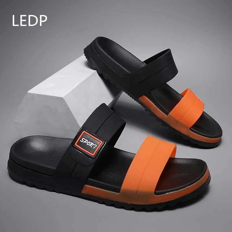 Slippers for Men Wear-Resistant Non-slip Fashion Breathable Trendy All-match Comfortable Waterproof Platform Shoes Summer Main