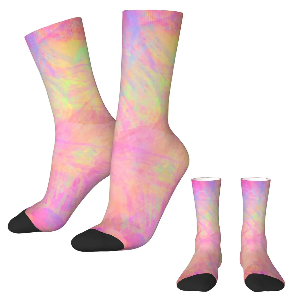 Multi Neon Paint Socks Tie Dye Print Vintage Stockings Autumn Anti Skid Women Men Socks Breathable Printed Outdoor Socks