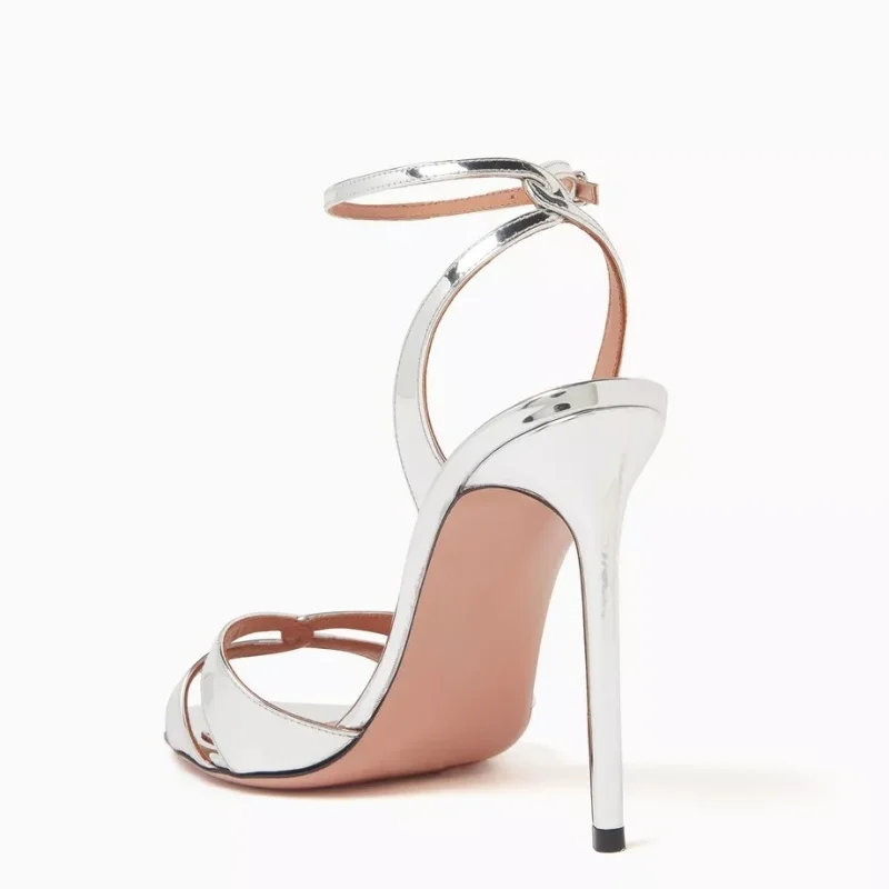 MKKHOU Fashion Pumps New High Quality Handmade Custom Shoes Lacquer Leather Thin Strip High Heels Summer Women Sandals Shoes