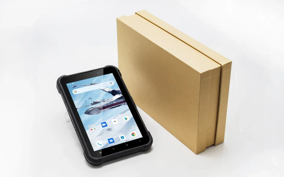 UNIWA T85S 8 Inch Kiosk Mode 4G Rugged Tablet PC 4GB+64GB IP67 MT6765 Helio P35 Android 12 2D 1000 Nits Screen Optional NFC GPS