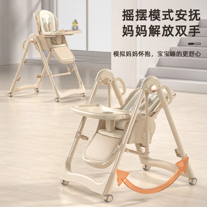 كراسي عالية كرسي مرتفع للأطفال محمول متعدد الوظائف كرسي طعام للأطفال بالجملة #4