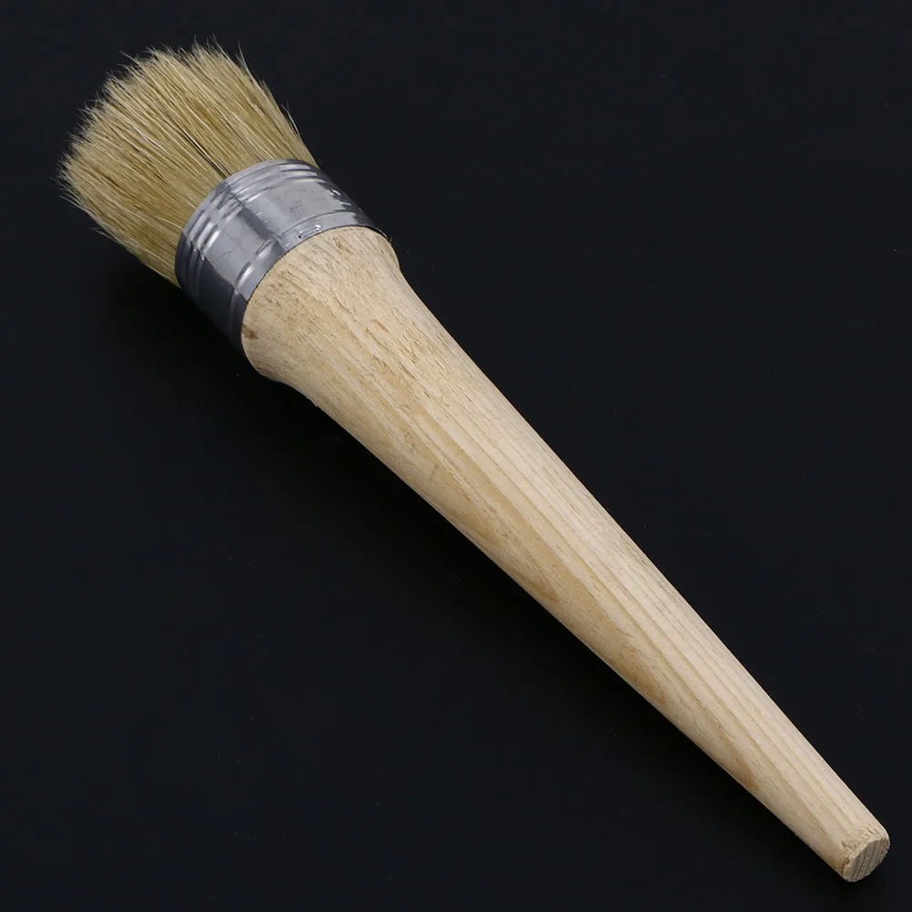 

2 Pcs Paint Brush Furniture Brushes Oil Painting Round Head Home Decor for Canvas