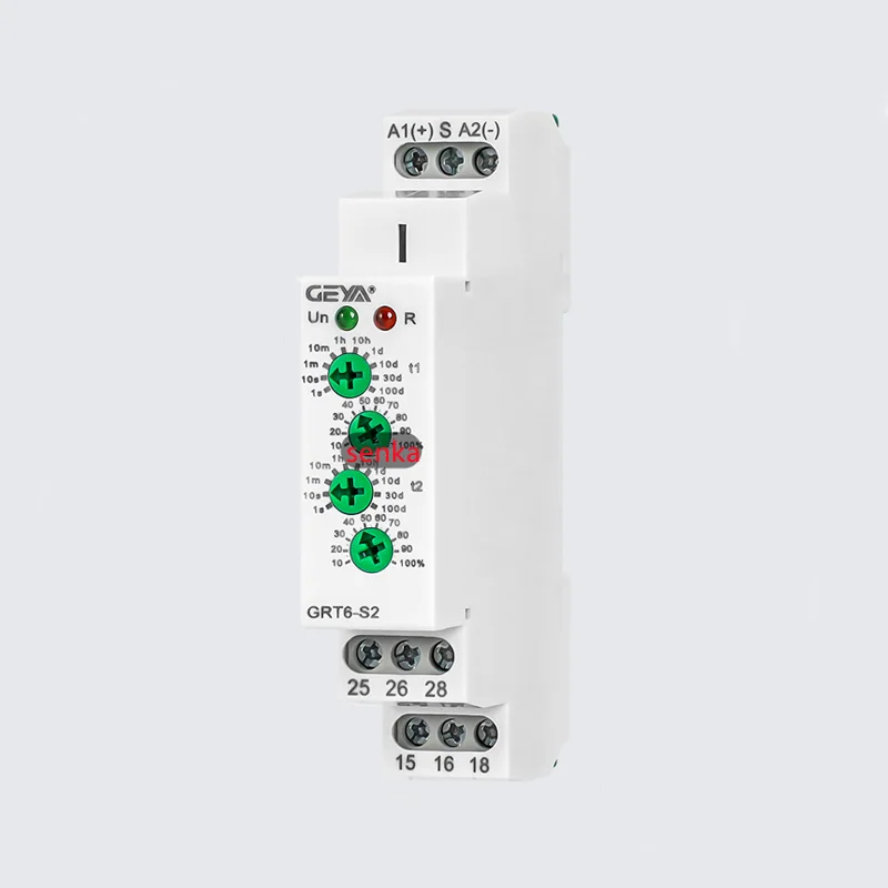 GRT6-S1 S2 Multifunction Adjustable Timer AC/DC12V-240V  Repeat Relay SPDT AC220V 16A  Electric Protective Asymmetric Cycle