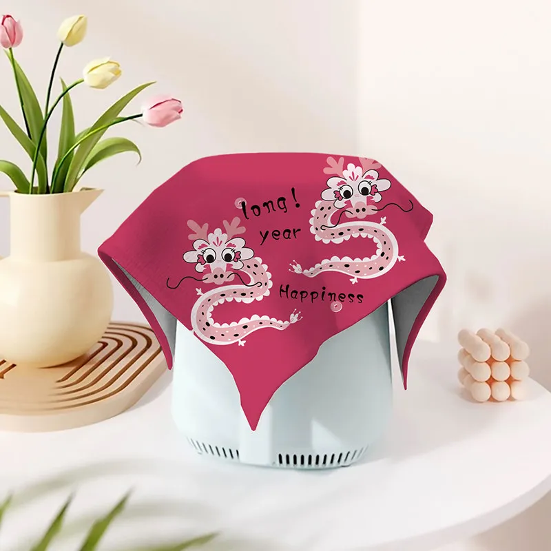 VIKAMA 2026 New Short Plush Fleece Cover, Minimalist Cartoon Dust Protector for Air Fryer & Tablecloth - view 2