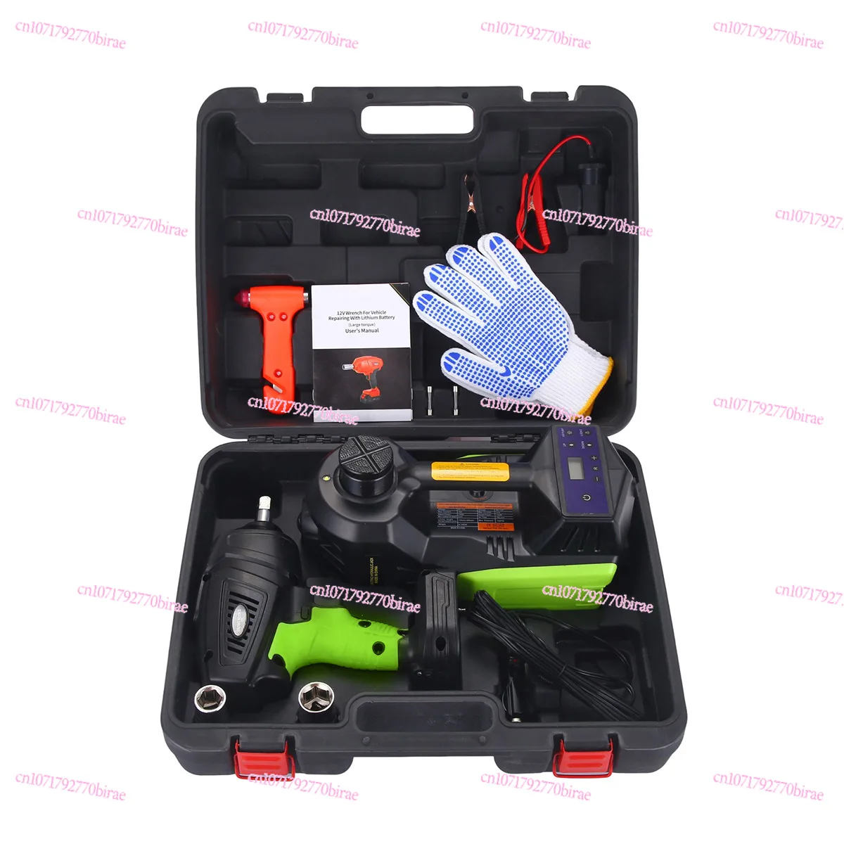 

5 in1 DC12V Light Emitting Diode Light 5t Portable Durable Electric Vehicle Hydraulic Jack and Battery Impact Wrench
