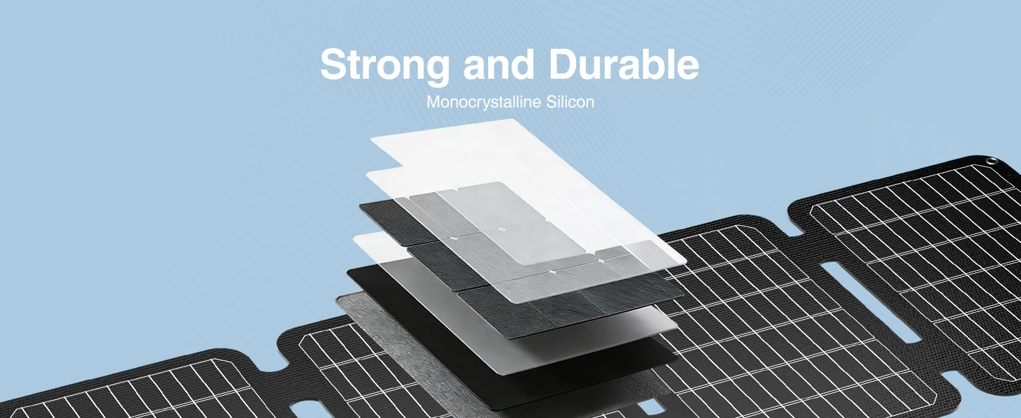 VTOMAN 40W Foldable Mini Solar Panel with USB-C & USB-A Outputs, Waterproof Solar Charger for Phones, Tablets, Jump 100 & FS300 Power Stations, Ideal for Camping, Hiking & Backpacking