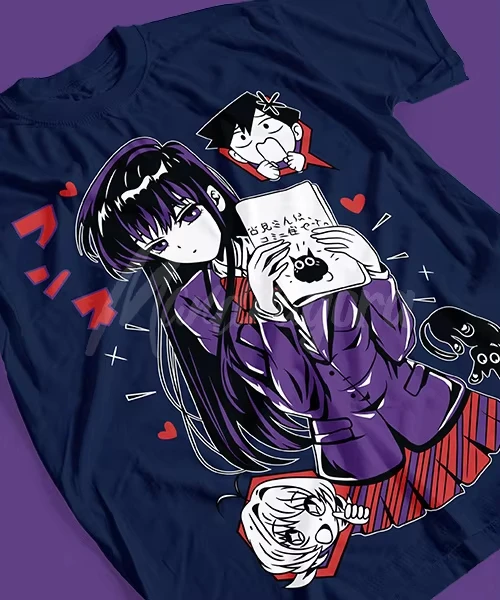 T-shirt for Anime Komi Can’t Communicate Con Su Diario Personajes Men's T-shirts Suitable for Both Men and Women Drip Clothes