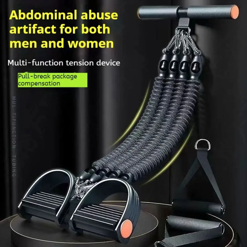 

2/3/4-жильный тренажер для подтягивания педали, 50/75/100 фунтов, сверхмощный натяжной трос для педали, нескользящий тренажер для похудения живота