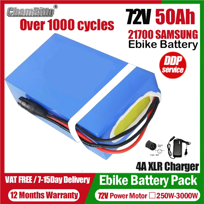 

Электрический велосипед chamrider 72 В 250 Вт-3000 Вт Батарея Bafang 20ah 30ah 35ah 40ah 50ah Электрический велосипед E Scooter 21700 Литиевая батарея