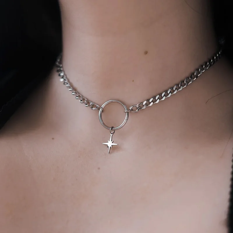 Tour de cou pour femme en acier inoxydable