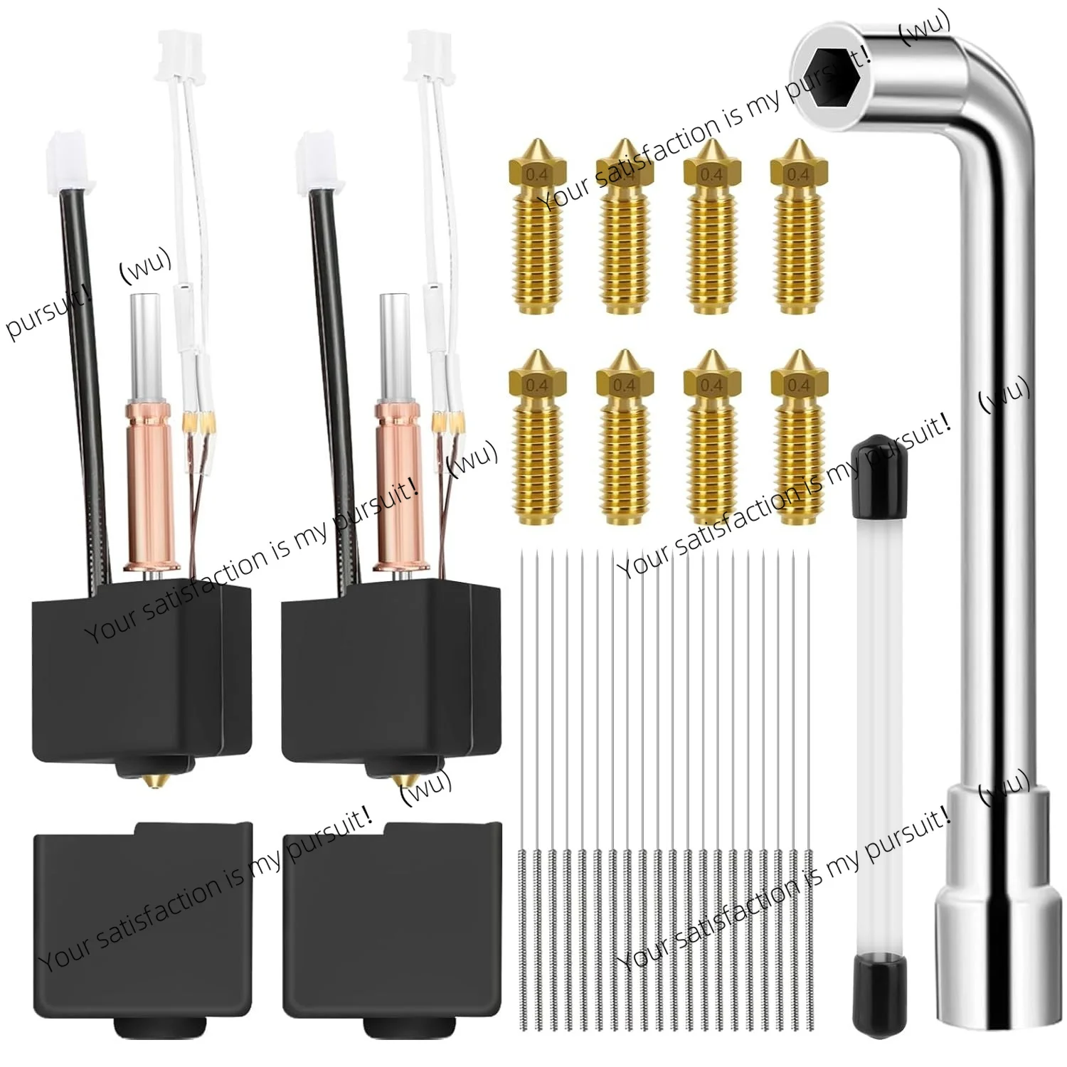 For Anycubic Kobra 3 3D Printer Extrusion Replacement Spare Parts Hotend Nozzle Tool Extruder Print Head Kit