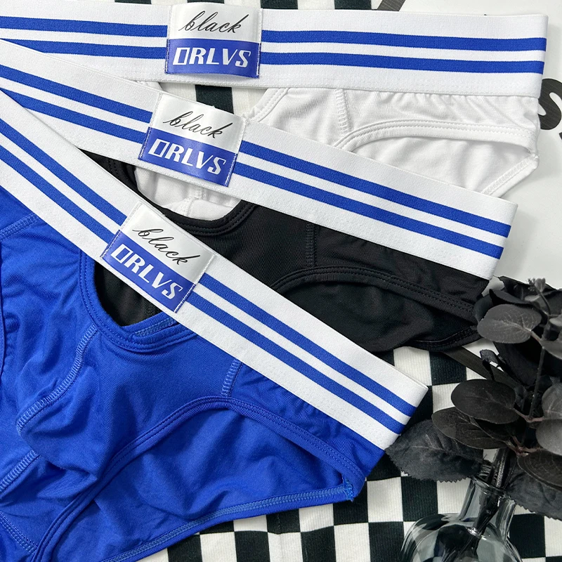 

Hollow Men's Briefs U convex Sexy Low Waist Underwear For Men Comfortable Panties Modal Soft Man Ice silk Bikini Underpants