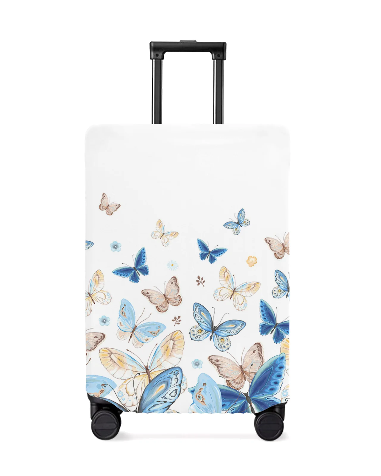 

Pastoral Butterfly Flower Gradient Luggage Cover Stretch Baggage Protector Dust Cover for 18-32 Inch Travel Suitcase Case