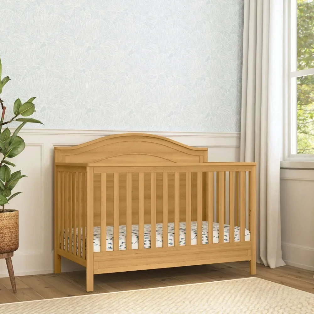 New Charlie 4-in-1 Convertible Crib in White, Greenguard Gold Certified