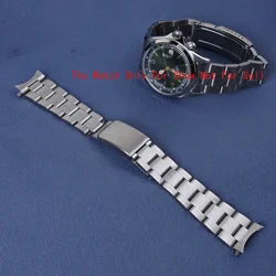 Rolamy 20mm Silver WatchBand Bracelet Stainless Steel Strap Oyster Clasp For Seiko Prospex Alpinist SPB115 117 121 123 209 210