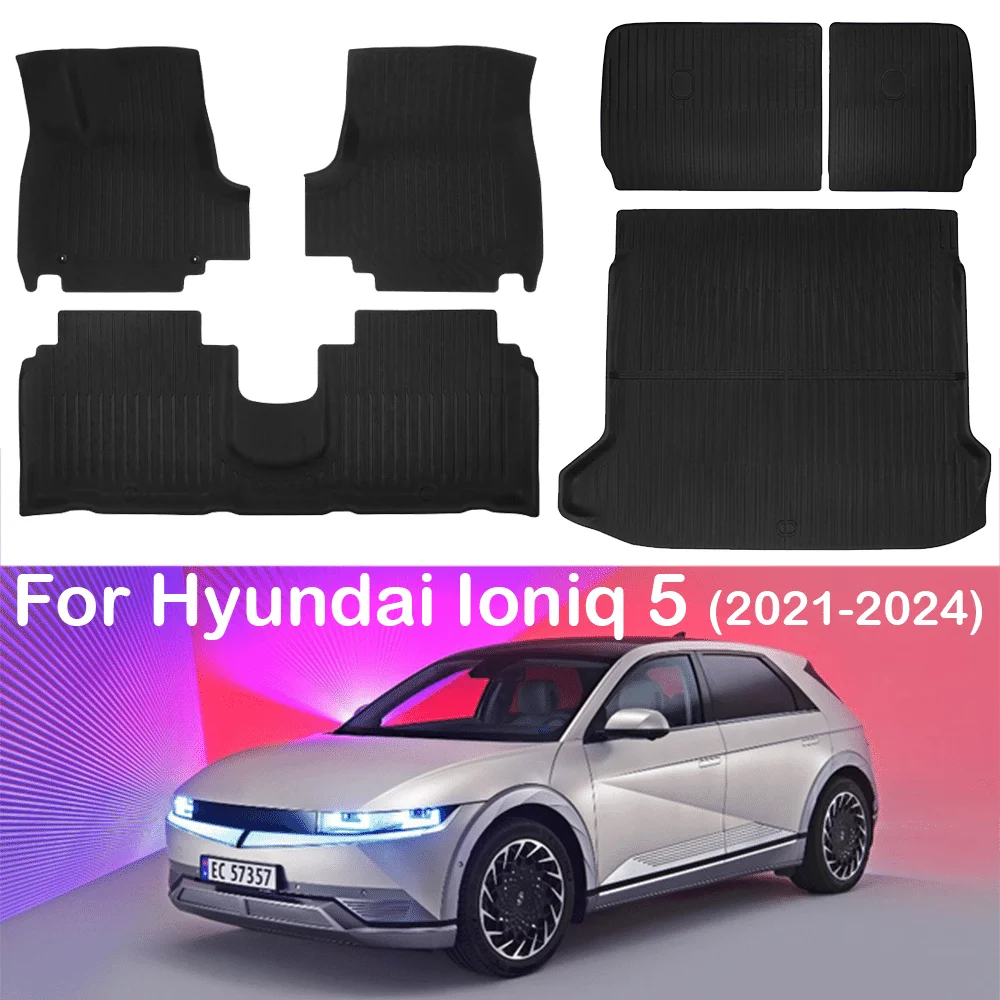 

All Weather XPE Floor Mat Cargo Liner For Hyundai Ioniq 5 2021-2024 Cargo Liner Rear Cargo Tray Trunk Waterproof Back Seat Cover