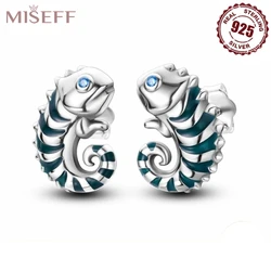 MISEFF 925 Sterling Silver Stud Earrings Temperature Sensing Chameleon Earrings For Wedding Engagement Party Birthday Gift