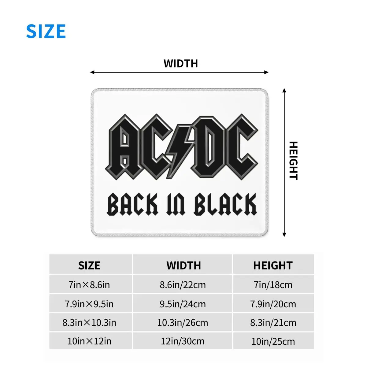 AC DC тяжелый металлический коврик для мыши компьютерная клавиатура коврик для мыши игровой ПК настольный коврик офисные настольные коврики