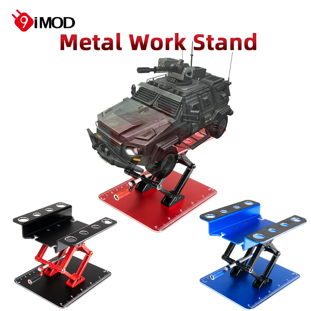 Soporte de reparación de automóviles 9IMOD RC, estación de trabajo de Metal, plataforma de montaje, elevación de elevación, herramienta de Hobby portátil para coche trepador de control remoto 1/10