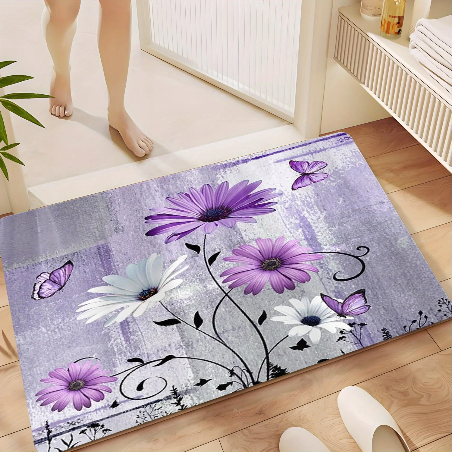 Luxury Floral Print Bath Mat a - огляд і ціна Home Made Bathroom Vanity