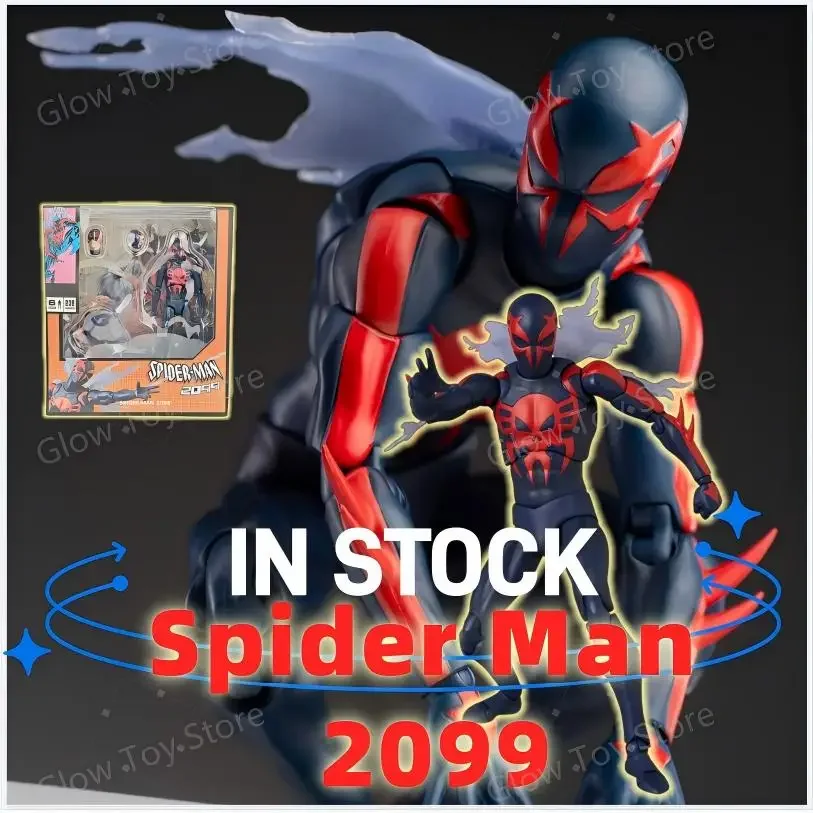 

In Stock NEW Spiderman Mafex 239 Spiderman 2099 Comic Version Collection Figures Anime Action Figure Model Custom Gift Toys