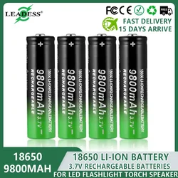 2025new Fast Charging 18650 Battery High Quality 9800mah 3.7V 18650 Li Ion Battery Flashlight Charging Battery + Free Delivery