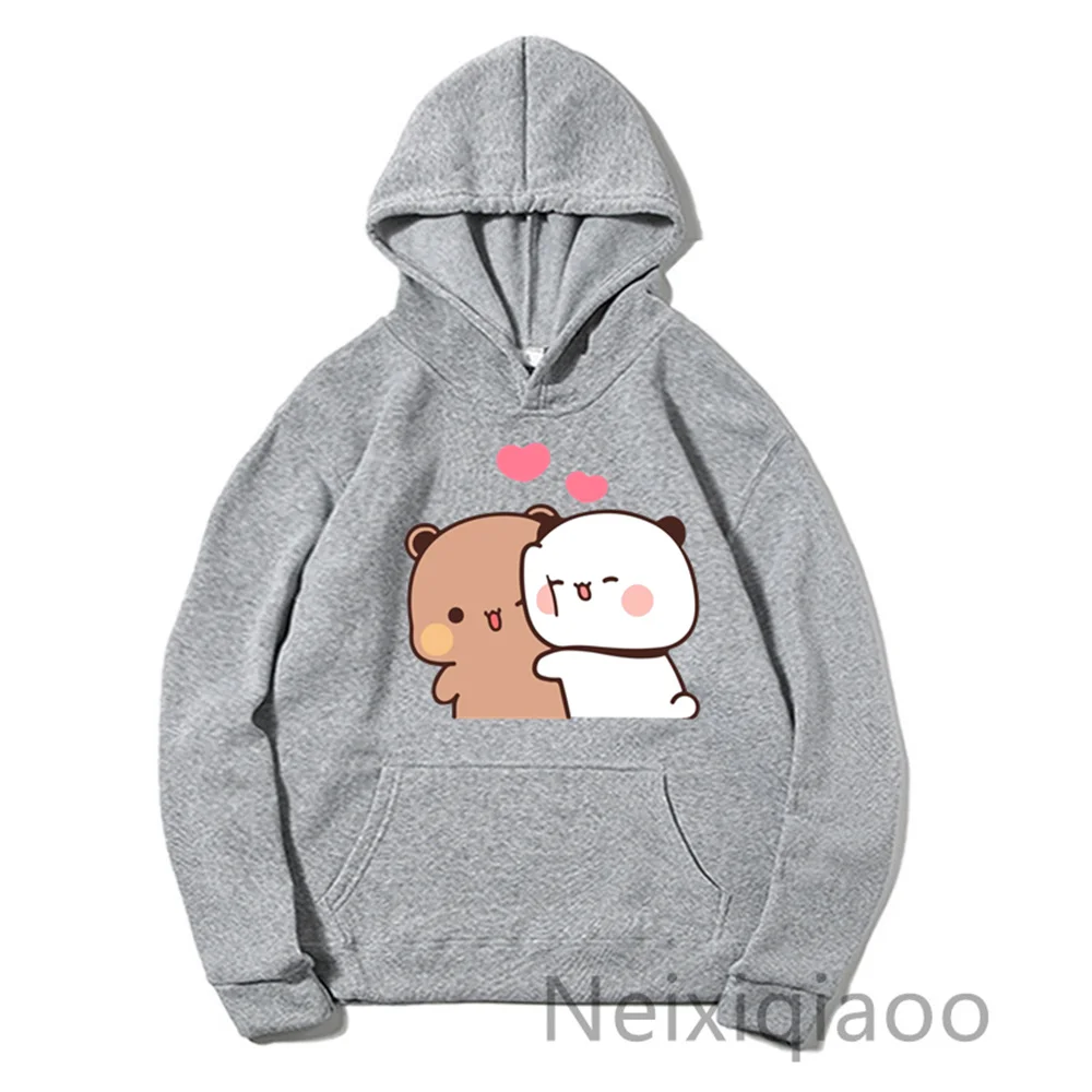 Plus Size Autumn Winter Panda Bear Cute Cartoon Hoodie Bubu Dudu Kawaii Clothing Men Women Couple Sweatshirts Harajuku Pullover