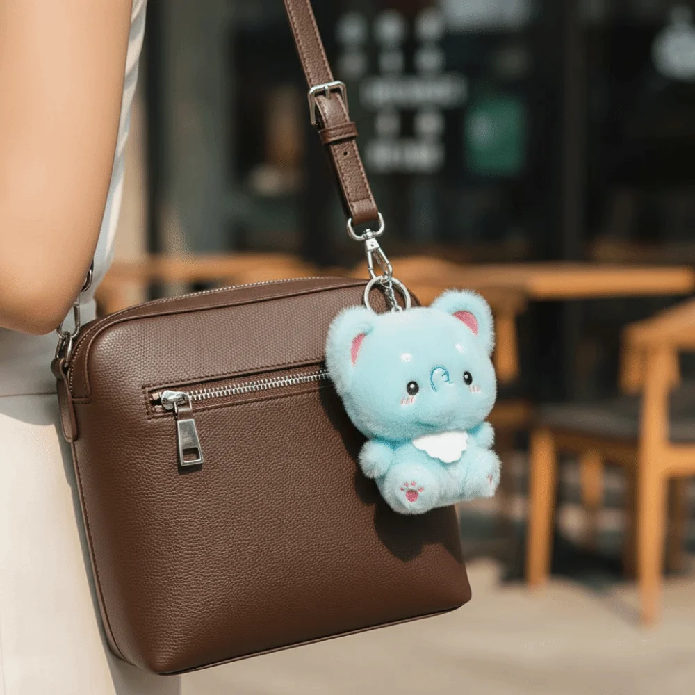 Soft Material Panda Plush Pendant Emotional Collectibles Comfort Puppy Plush Keychain Skin-friendly Lightweight