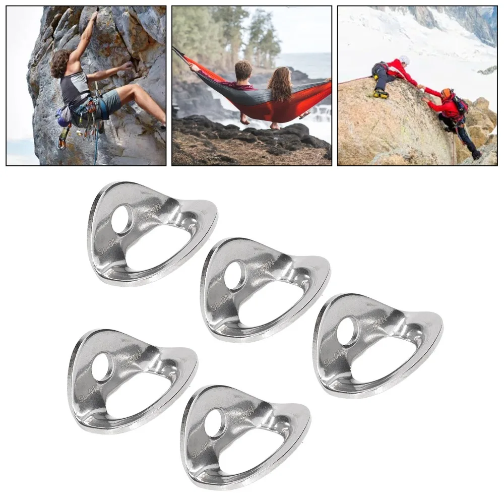 

5 шт. Прочные крепления для альпинизма из нержавеющей стали 25KN, портативные подвесы для скалолазания, болтовые крепления 10 мм для высотных работ