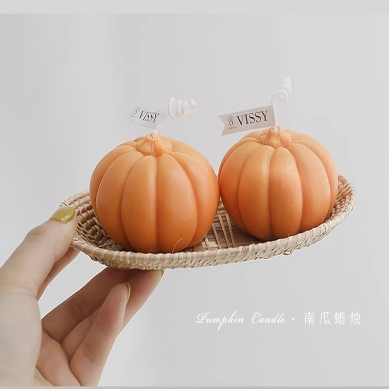 DIY Pumpkin Handmade Aromatherapy Ornaments Scented Candle Fragrance Birthday Gifts Ornament for Wedding Party Home Decoration