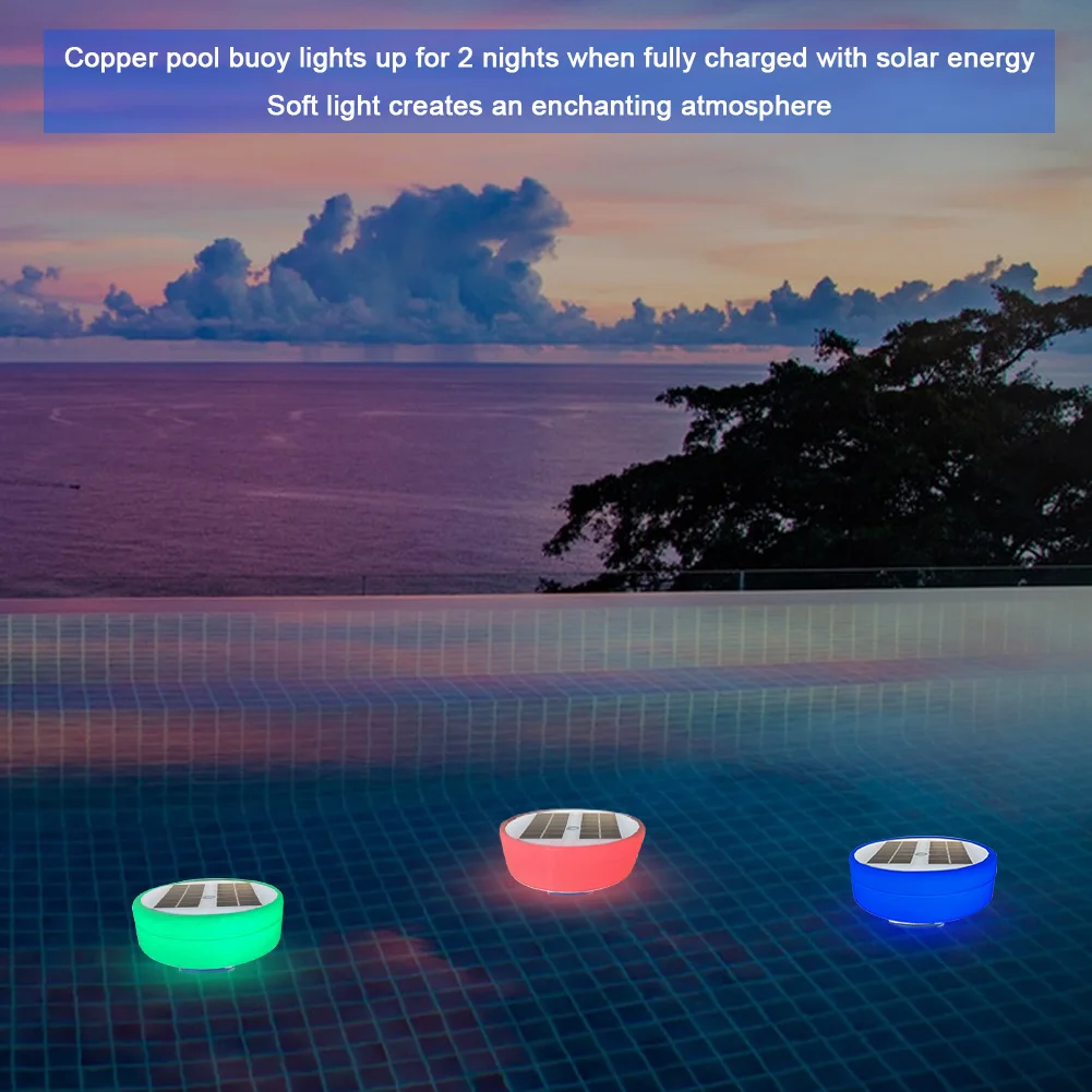 Solar Pool Ionizer Pool Clean Tool Water Purifier Multi-Colored LED Light  for Water Parks SPA Landscape Pools Baths Villa Pools