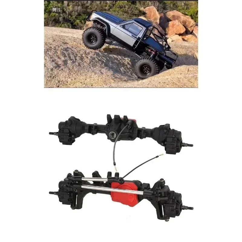 AUSTARHOBBY Metalen Voor- en Achterportaalas voor RC Trxs TRX4 1/10 Rock Crawler Auto Vervangen Upgrades Onderdelen