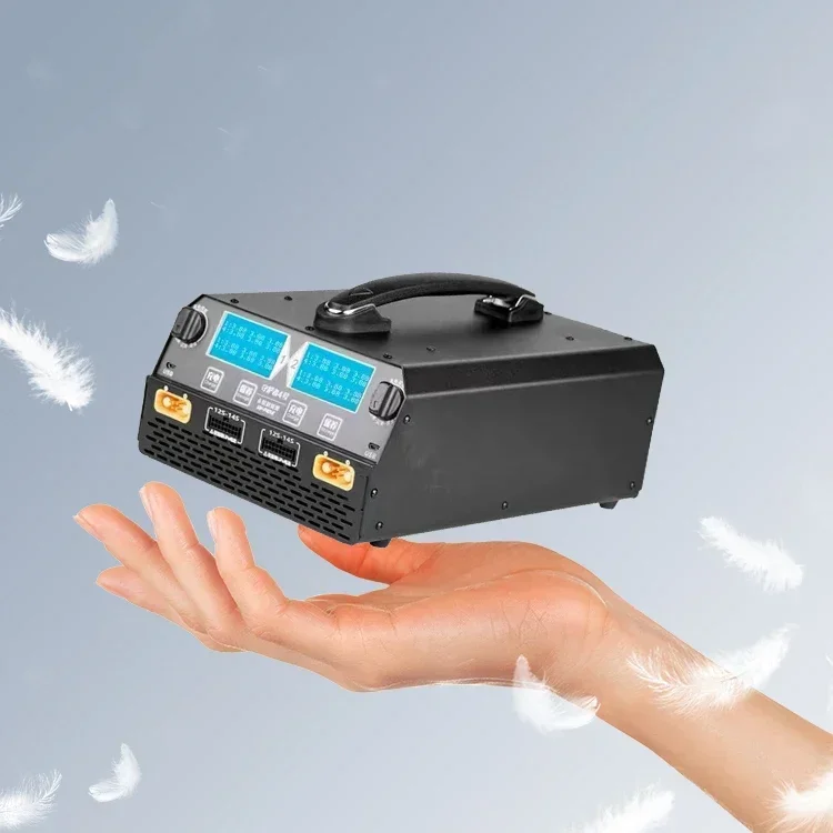 EV-PEAK U4 + 1600 واط 25A ثنائي القنوات صناعة يبو شاحن ذكي سريع احترافي لشاحن بطارية 12S 14S