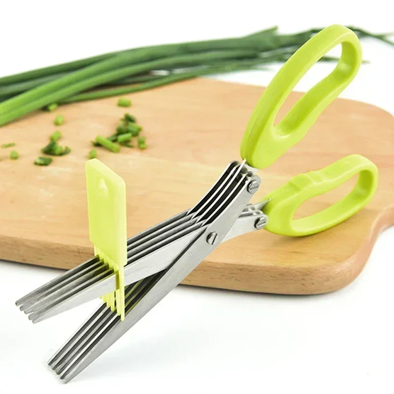 Cutter Five-layer Laver Scissors Chopped Cooking Multi-functional Shredded Cut Steel Scallion Kitchen Pepper Stainless Tool