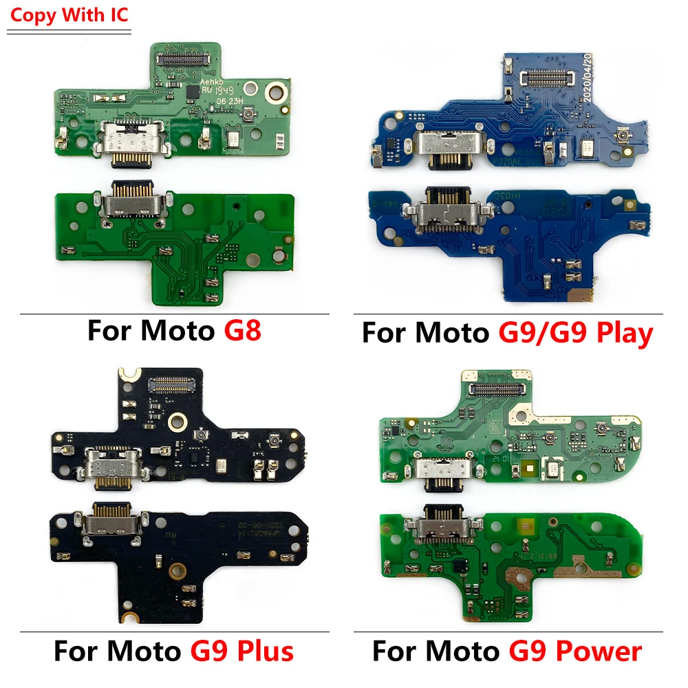 New For Motorola Moto G50 G9 Power G6 G7 G8 Play Plus USB Charging Port Board Dock Flex Cable Microphone Module Connector Parts