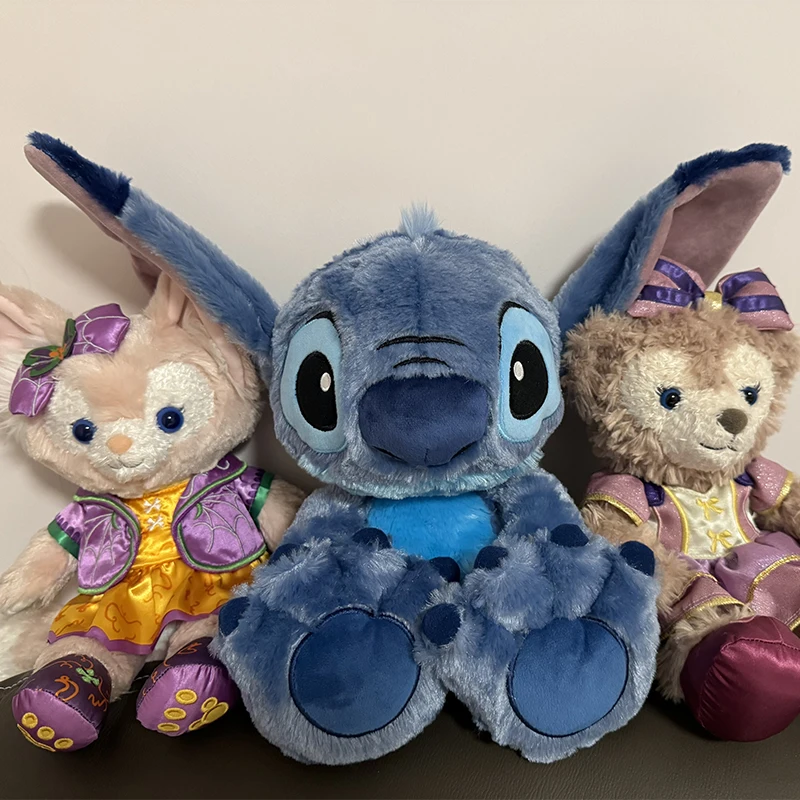 In Stock Ilo&Stitch Angel Plush Doll Disney Large Cute Stitch 30/45/60/80cm Doll Girlfriend Angel Plush Couple Girl Xmas Gift