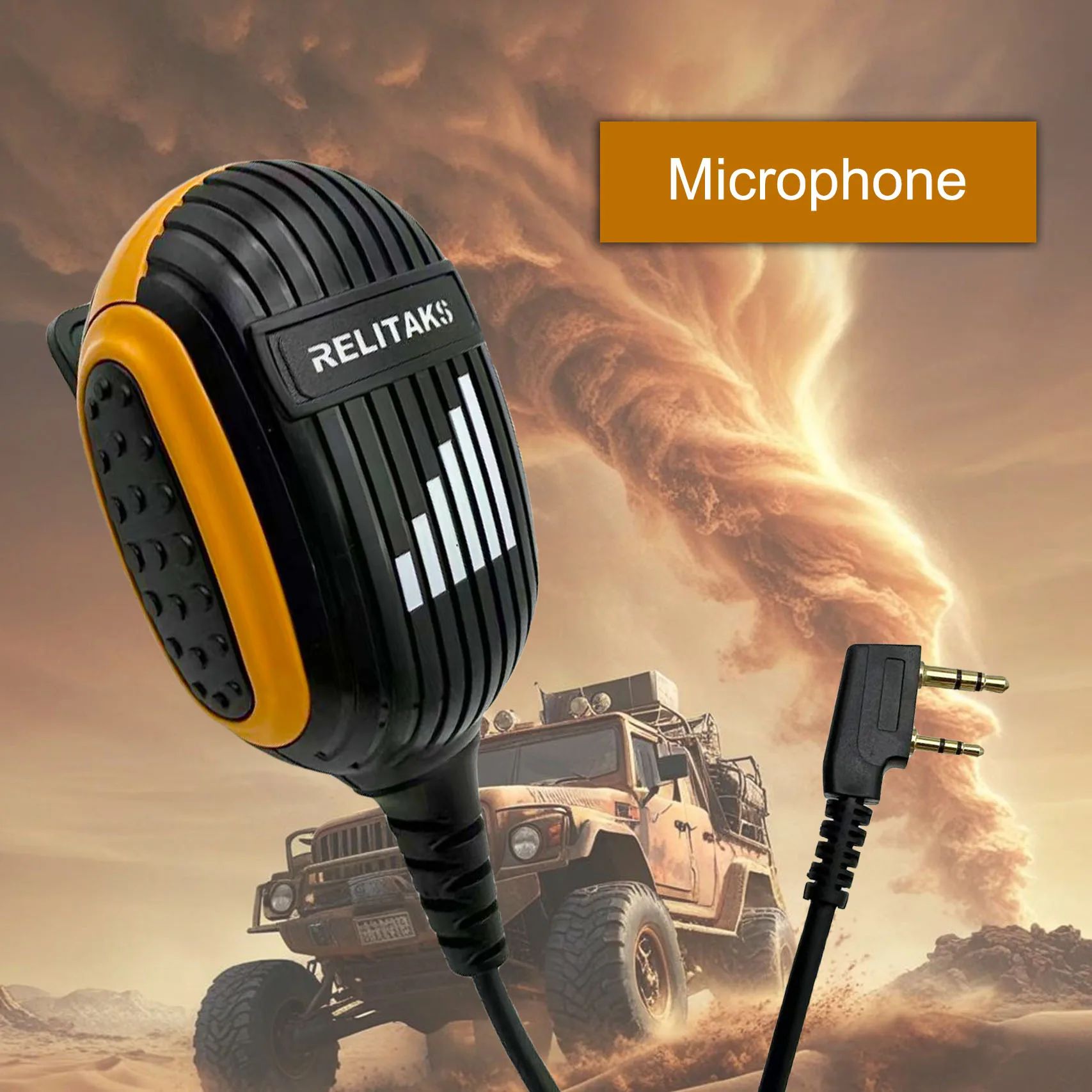 

RELITAKS H8 2Pin Rechargeable Microphone Mic Speaker Volume PTT Tangent For Baofeng UV 5R H777 for TYT Quansheng UV K5 Radios