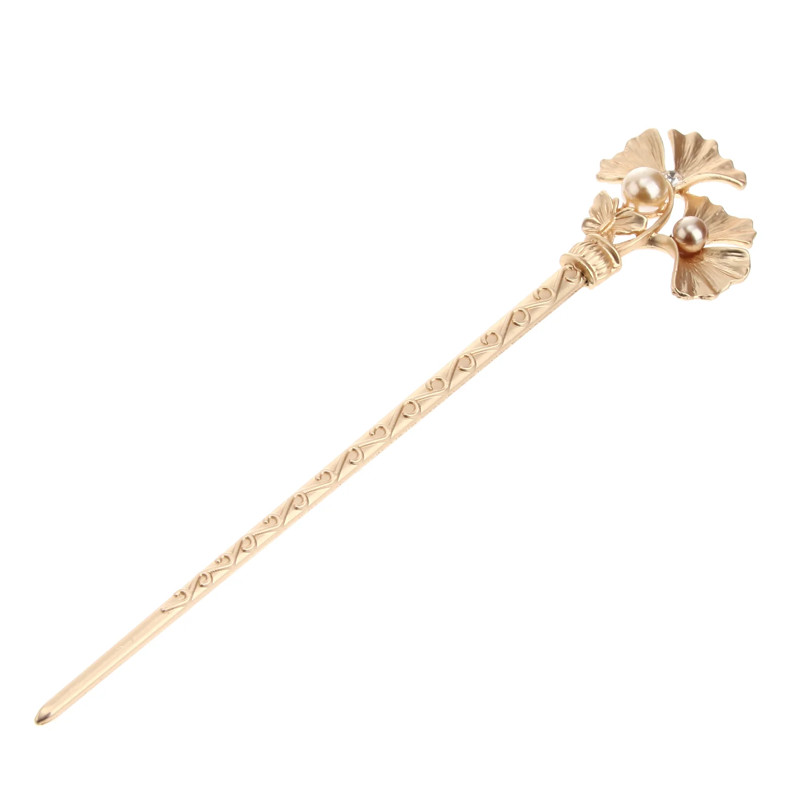 

Wedding Hair Accessories Ginkgo Leaf Hairpin Modeling Women Vintage Stick Brown Decorative Miss