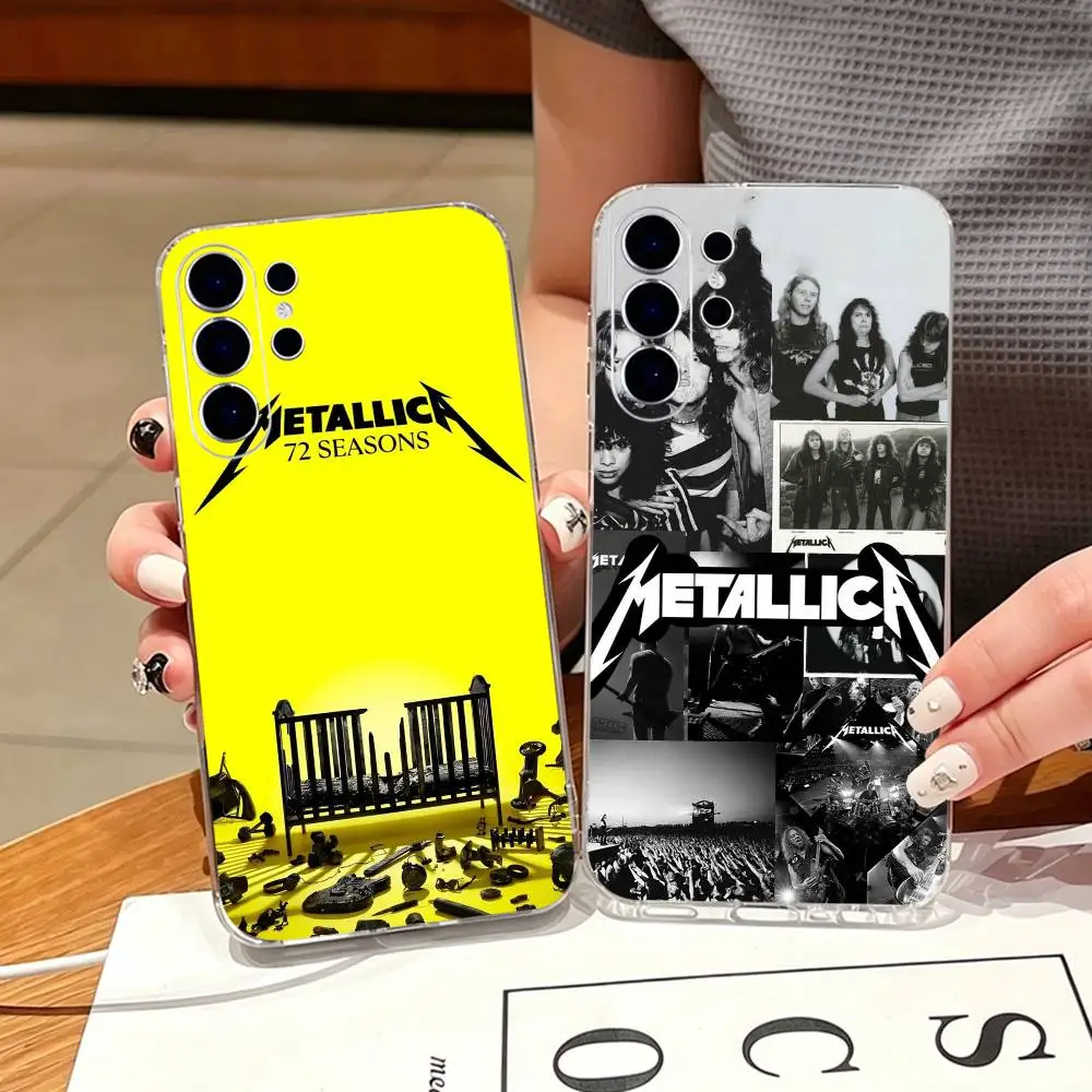 Band 72 S-Seasons M-Metallica Phone Case For Samsung S25,S24,S21,S22,S23,S30,Ultra,S20,Plus,Fe,Note,10,9,5G Transparent Cover