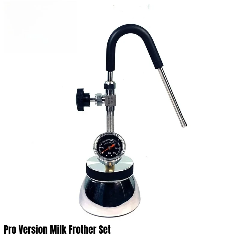 Portable Detachable Camping Moka Pot Milk Frother, Steam Milk Foam Maker for Whisking Cow's Milk