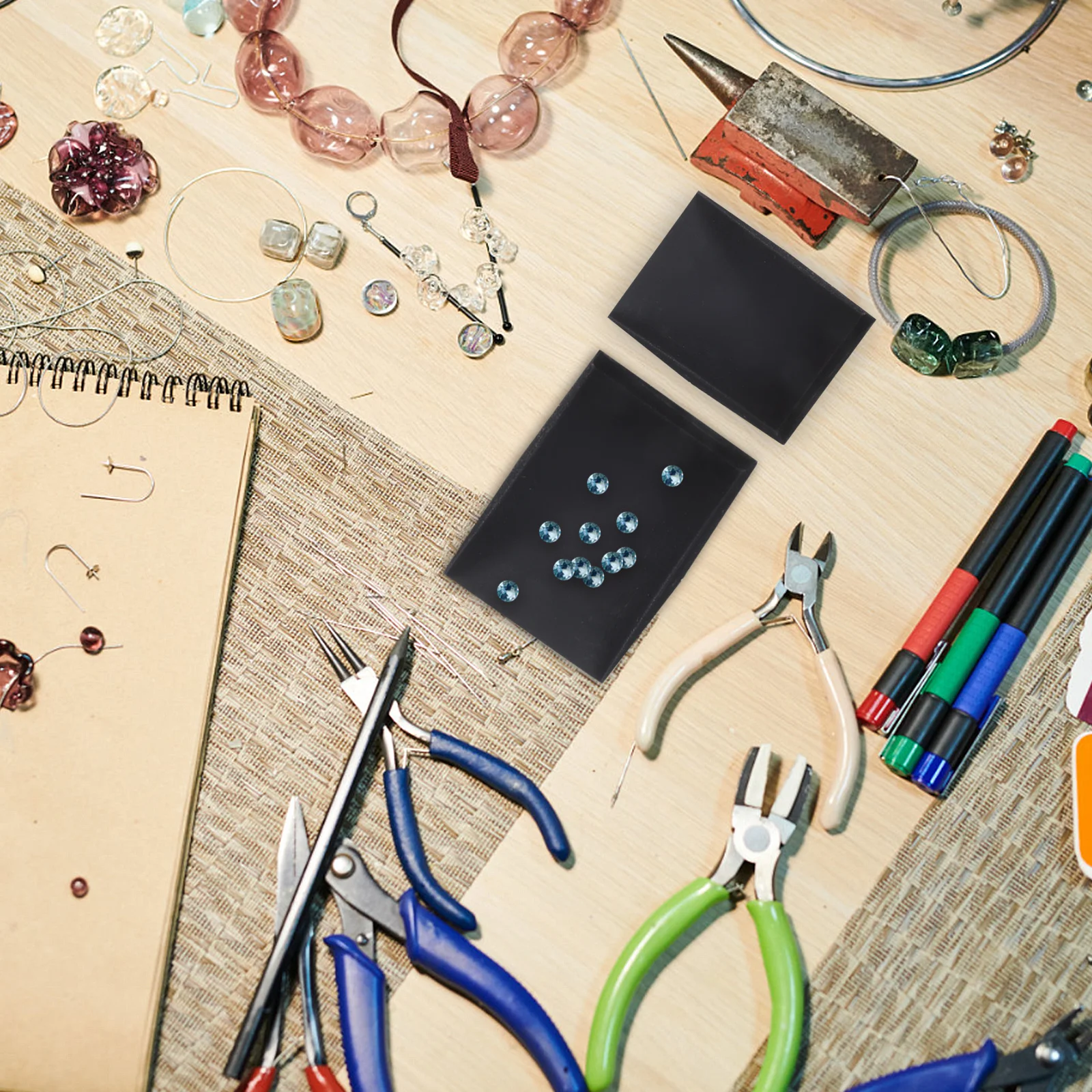 Set di 4 Mini Pale Diamantate per Gioielli, Strumenti per Raccolta Perle e Strass, Utensili per Smistamento Gioielli