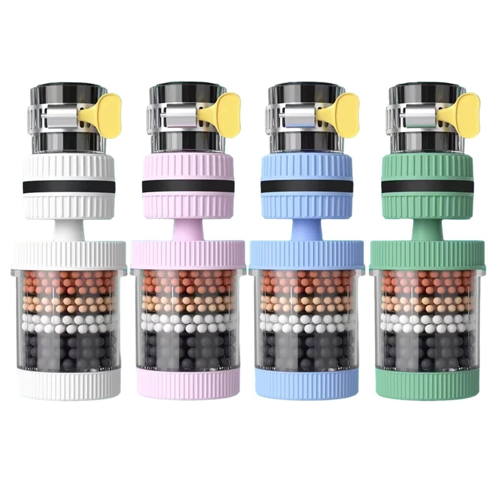 

6 Layers Tap Purifier Splashproof 360 Degree Rotation Water Saving Bubbler Universal Faucet Tap Filter for Home Kitchen Bathroom
